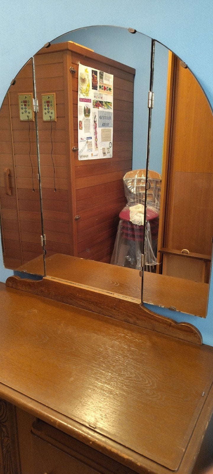 antieke commode met spiegel, Antiek en Kunst, Ophalen