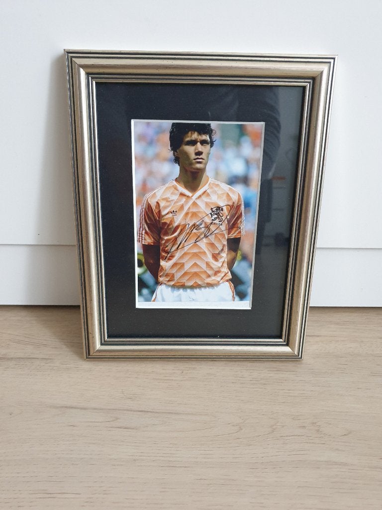 Marco van Basten foto met originele handtekening (COA), Verzamelen, Sportartikelen en Voetbal, Ophalen of Verzenden, Nieuw, Ajax