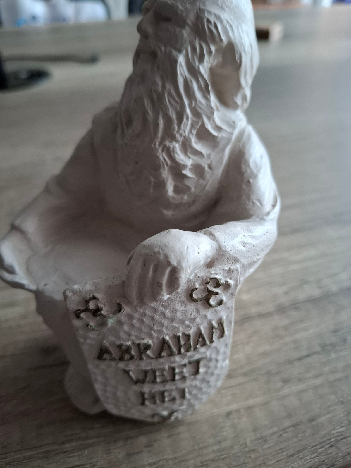 Beeldje 'Abraham Weet Het' - Vintage Decoratie, Ophalen of Verzenden, Gebruikt, Mens