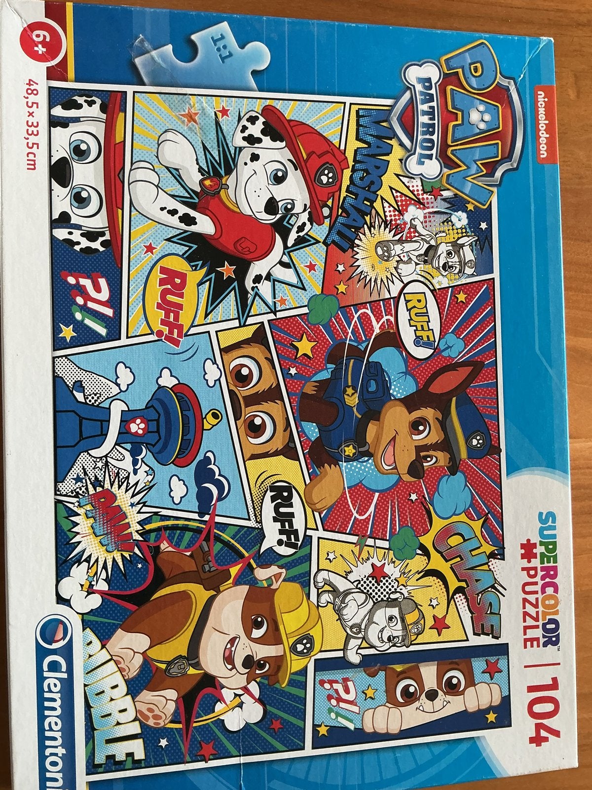 Paw Patrol Supercolor Puzzel 104 stukjes Clementoni, Ophalen, Meer dan 50 stukjes, Gebruikt, 6 jaar of ouder