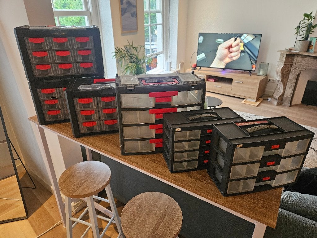 6x Opberg- of Ladekastjes voor bijv. Lego of Gereedschap, Ophalen of Verzenden, Gebruikt, Accessoire