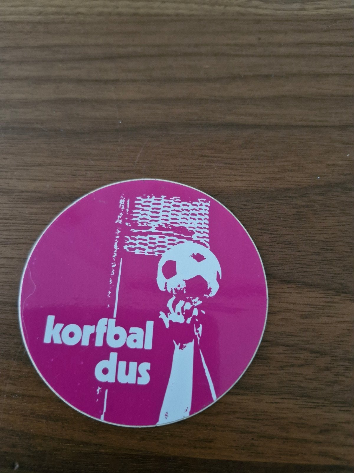 11804 Korfbal dus sticker - Unieke sportsticker, Ophalen of Verzenden