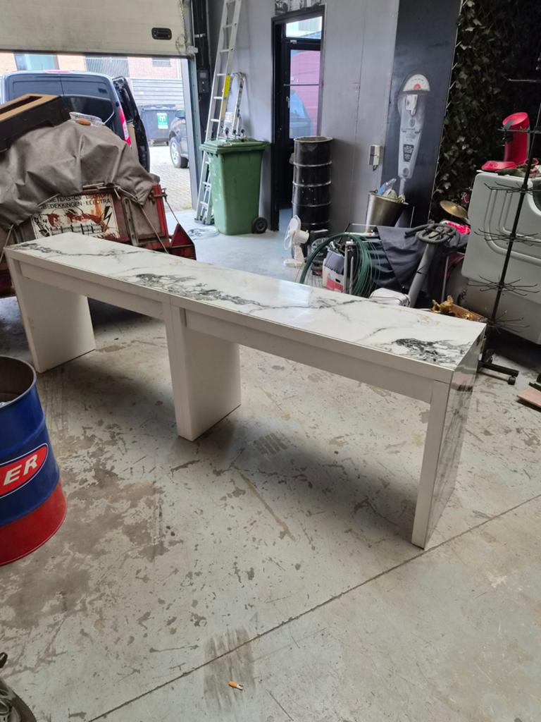Dubbele nagel tafel 240cm breed, Ophalen, Gebruikt