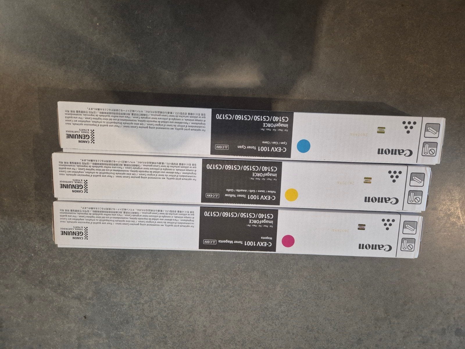 Originele Canon C-EXV 1001 Toner Set - Cyaan, Geel, Magenta, Ophalen, Nieuw, Toner, Canon