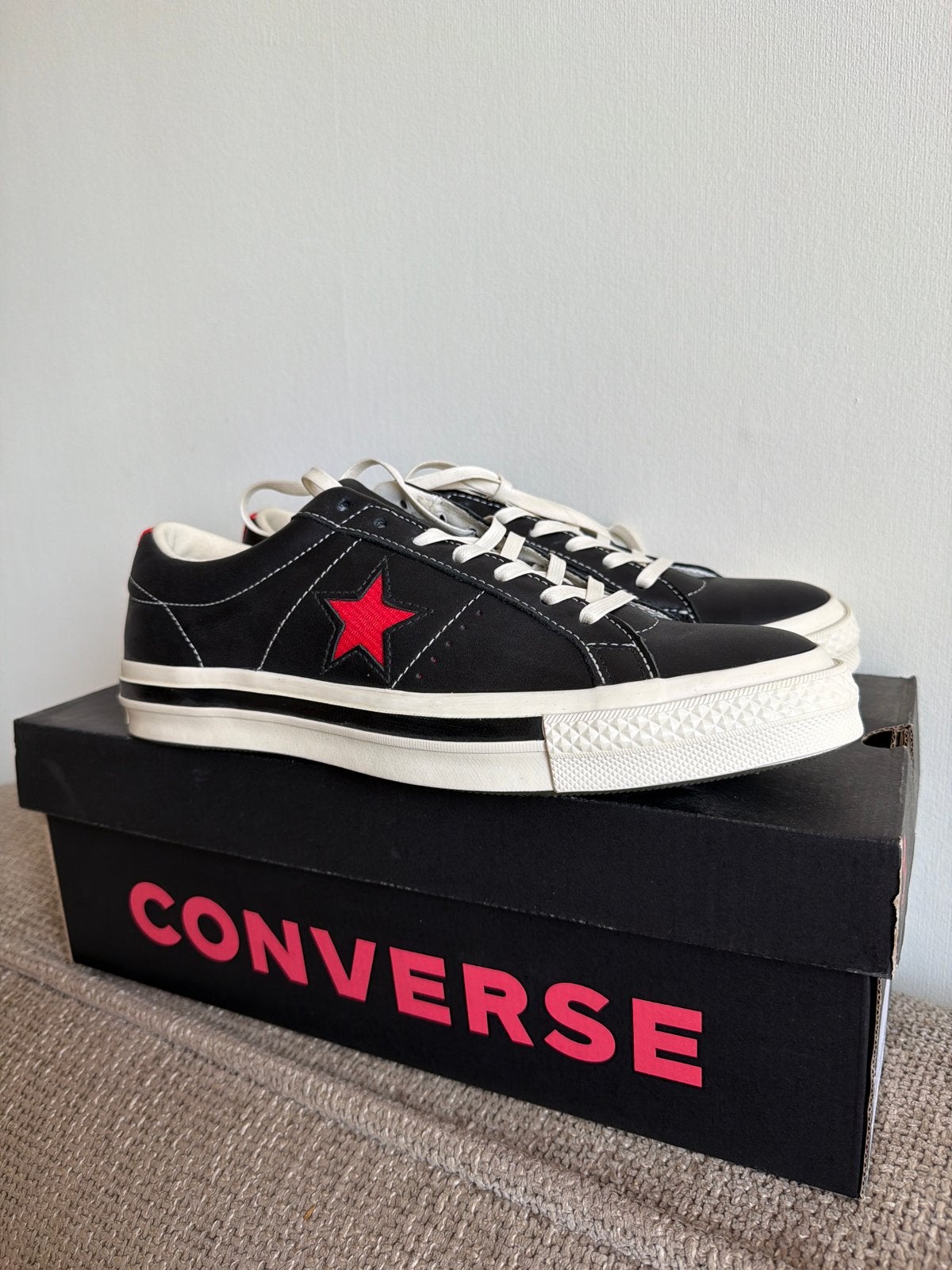 Converse One Star Ox Kasina Sneakers Zwart/Rood Maat 42.5, Kleding | Heren, Schoenen, Ophalen of Verzenden, Zo goed als nieuw