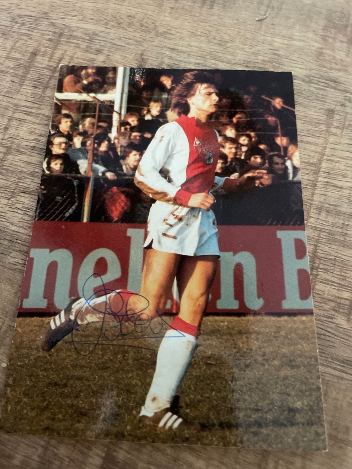 Gesigneerde foto Peter Boeve (Ajax), Verzamelen, Ophalen of Verzenden, Gebruikt, Ajax, Spelerskaart