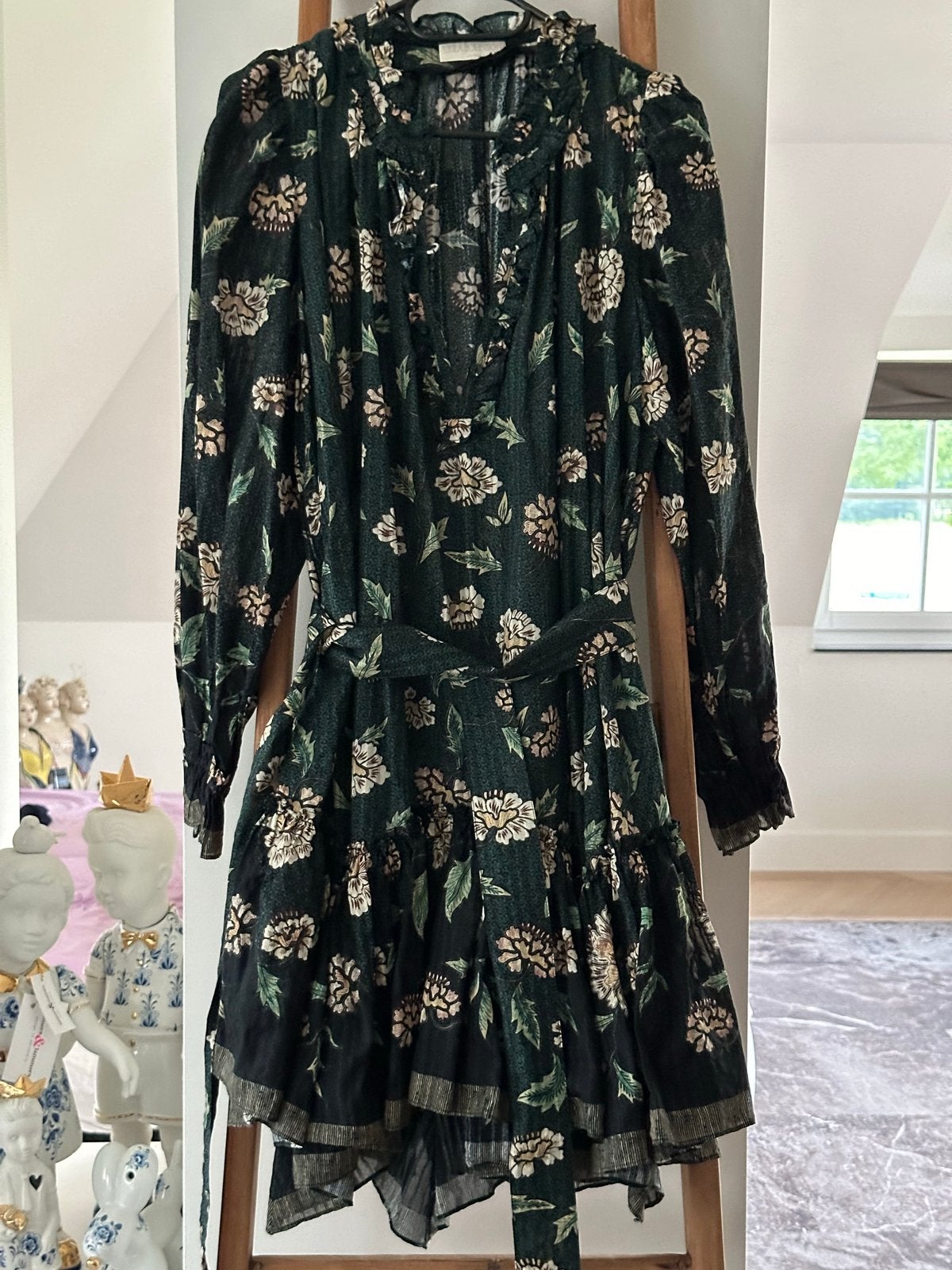 Ulla Johnson groene jurk met Ceintuur, Maat 38/40 (M), Verzenden, Zo goed als nieuw, Boven de knie