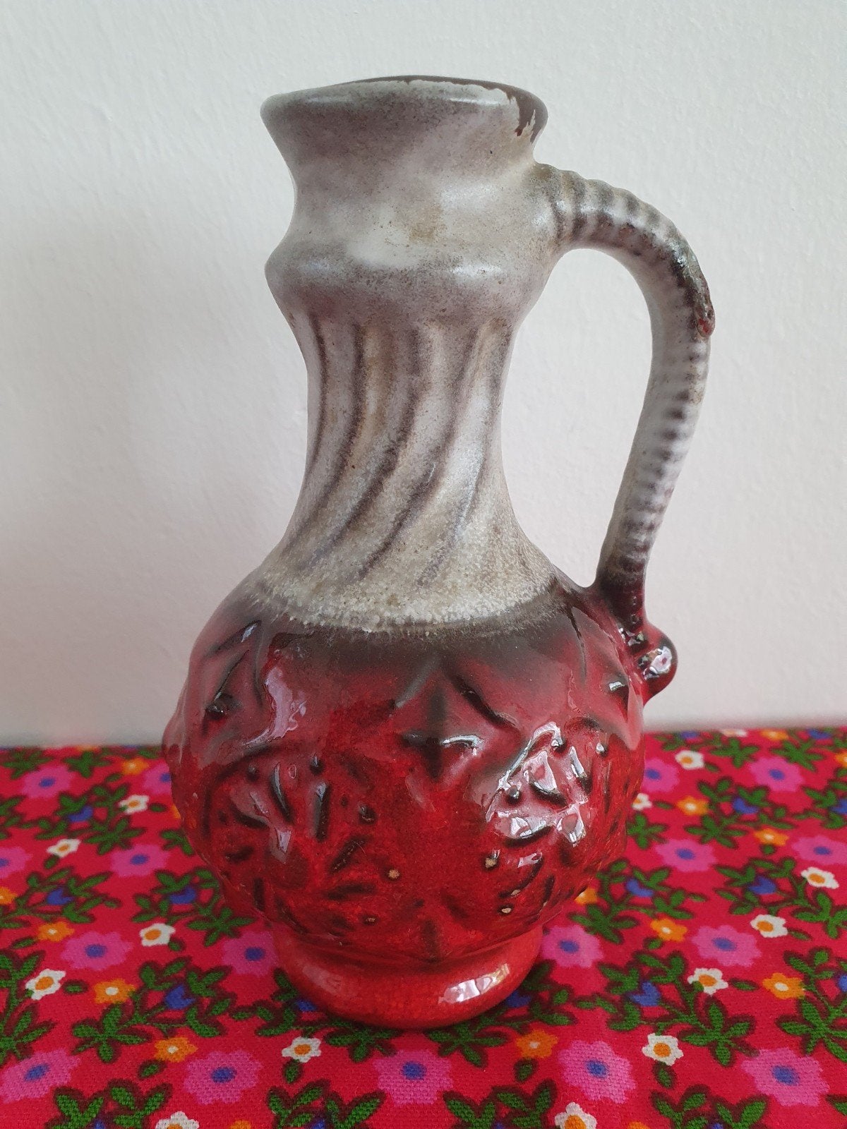 Vintage West Germany vaasje 15 cm bloemvaasje, Ophalen of Verzenden, Gebruikt, 15 cm