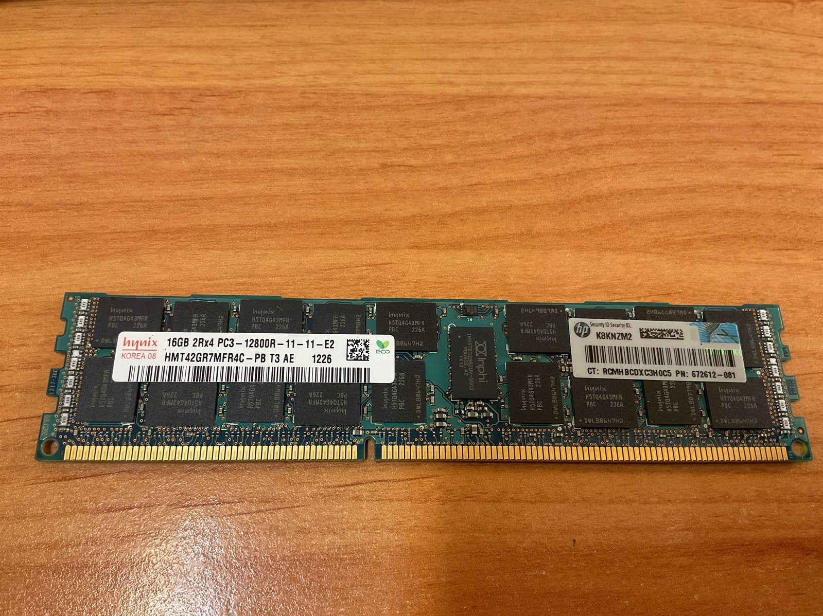 Hynix 16GB DDR3 RAM PC3-12800R Server Geheugen, Gebruikt, Server, DDR3, Ophalen of Verzenden