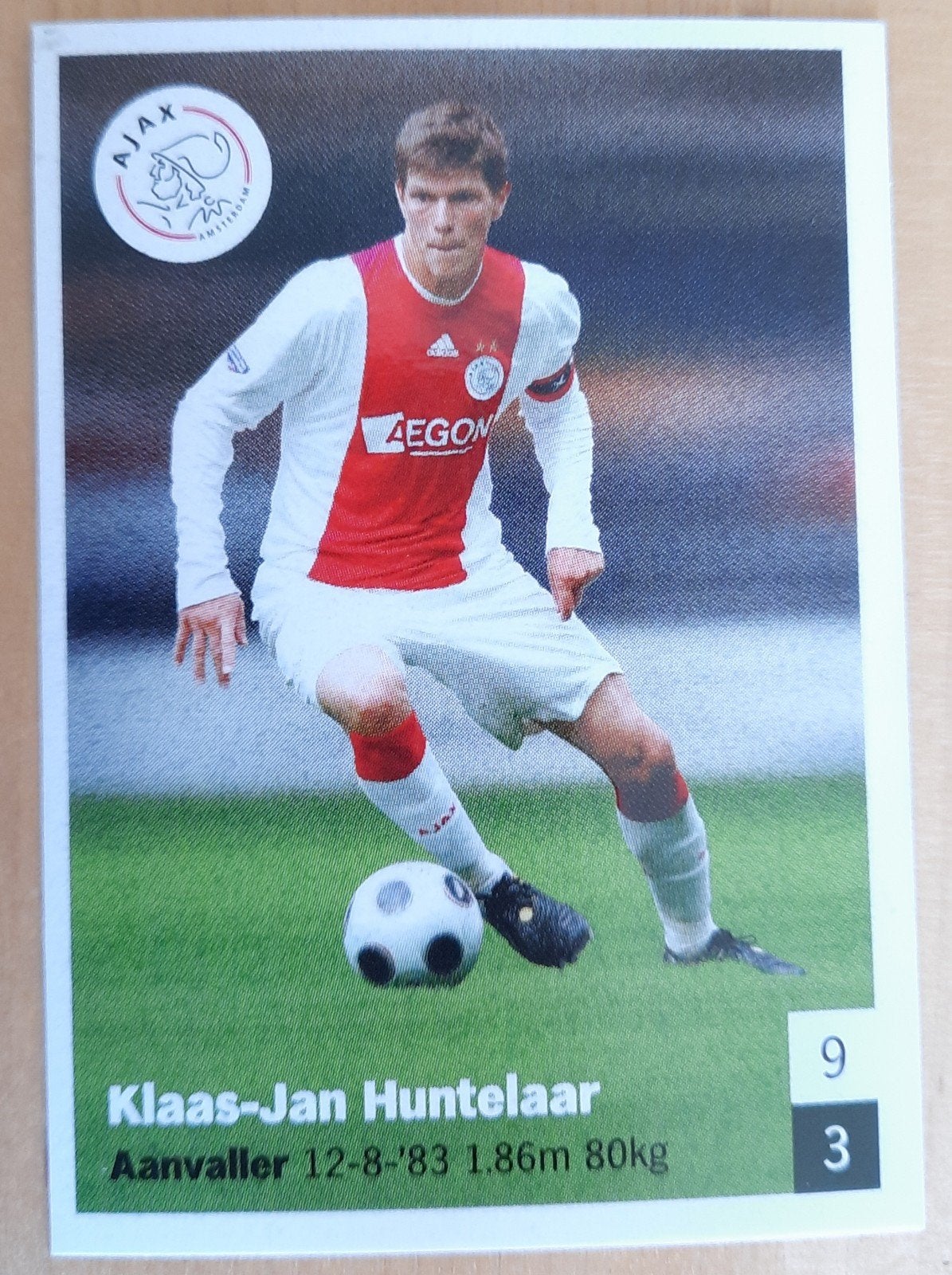 Klaas-Jan Huntelaar Ajax sticker - Albert Heijn, Ophalen of Verzenden, Zo goed als nieuw, Ajax, Poster, Plaatje of Sticker