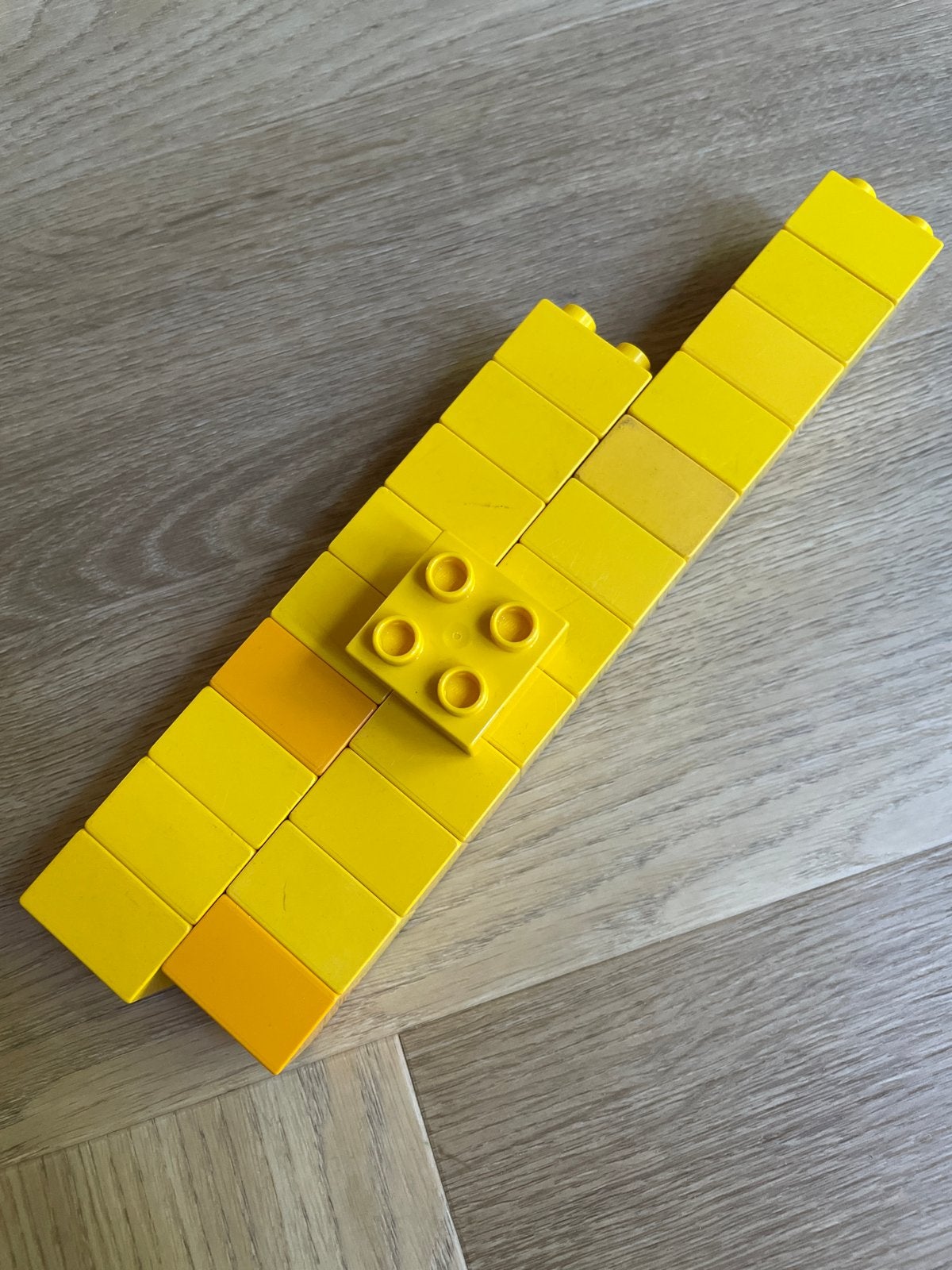 Gebruikte Lego Duplo blokjes - geel met 4 noppen, Ophalen of Verzenden, Gebruikt, Losse stenen, Duplo