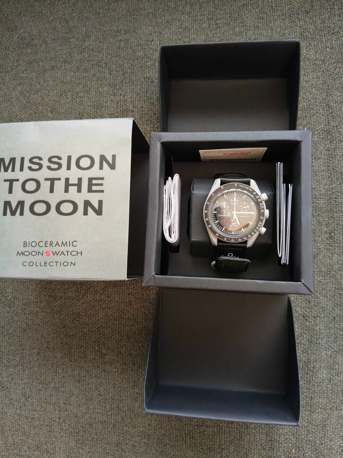 Swatch Moonwatch Omega Mission to the Moon, Kunststof, Polshorloge, Nieuw, Kunststof
