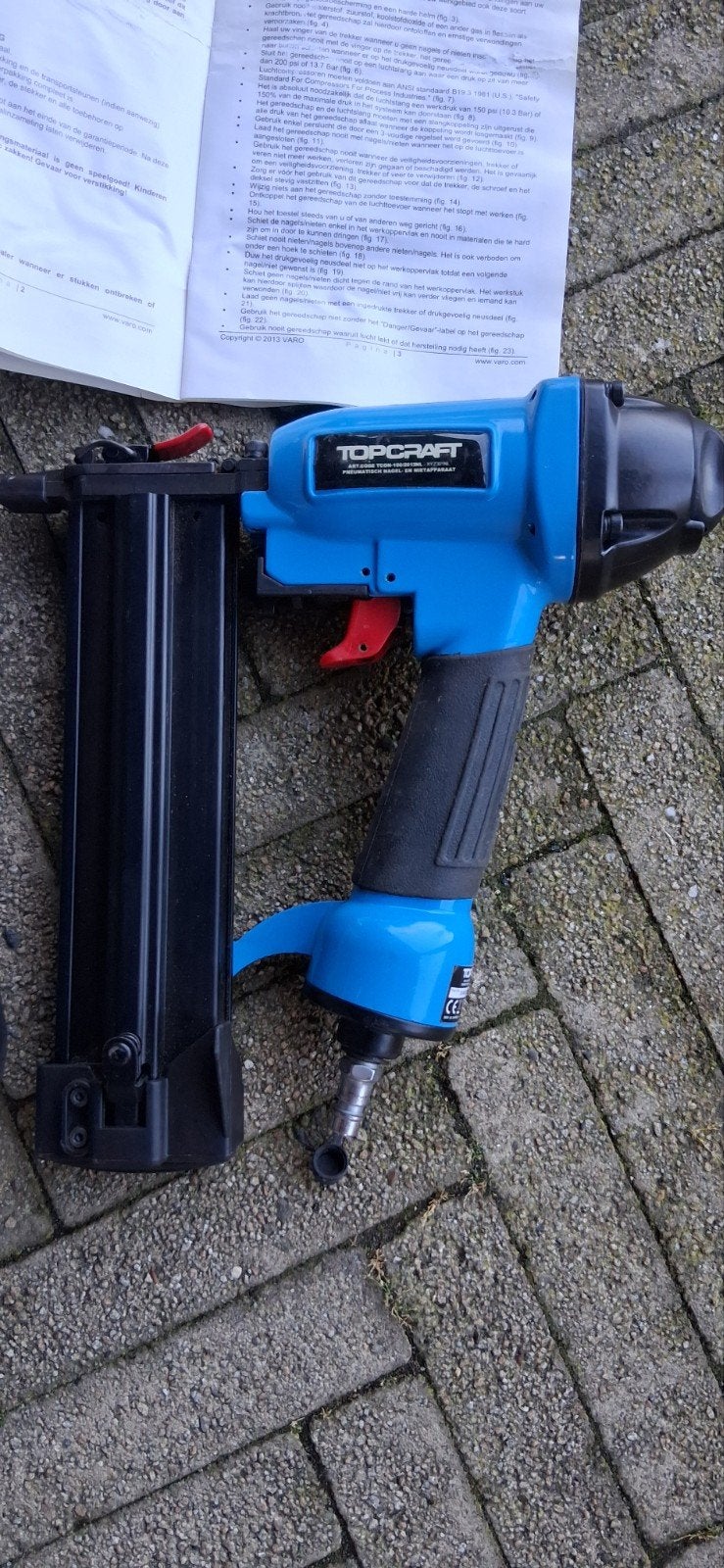 TOPCRAFT TCON-100 Pneumatisch 2-in-1 Nagel/Nietpistool, Ophalen of Verzenden, Gebruikt