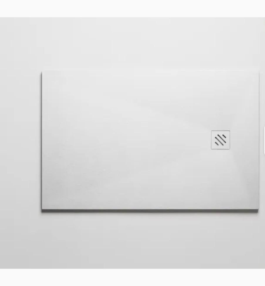 douchebak 100x90cm wit mat composiet + sifon, Doe-het-zelf en Verbouw, Sanitair, Gebruikt, Douche, Steen, Ophalen