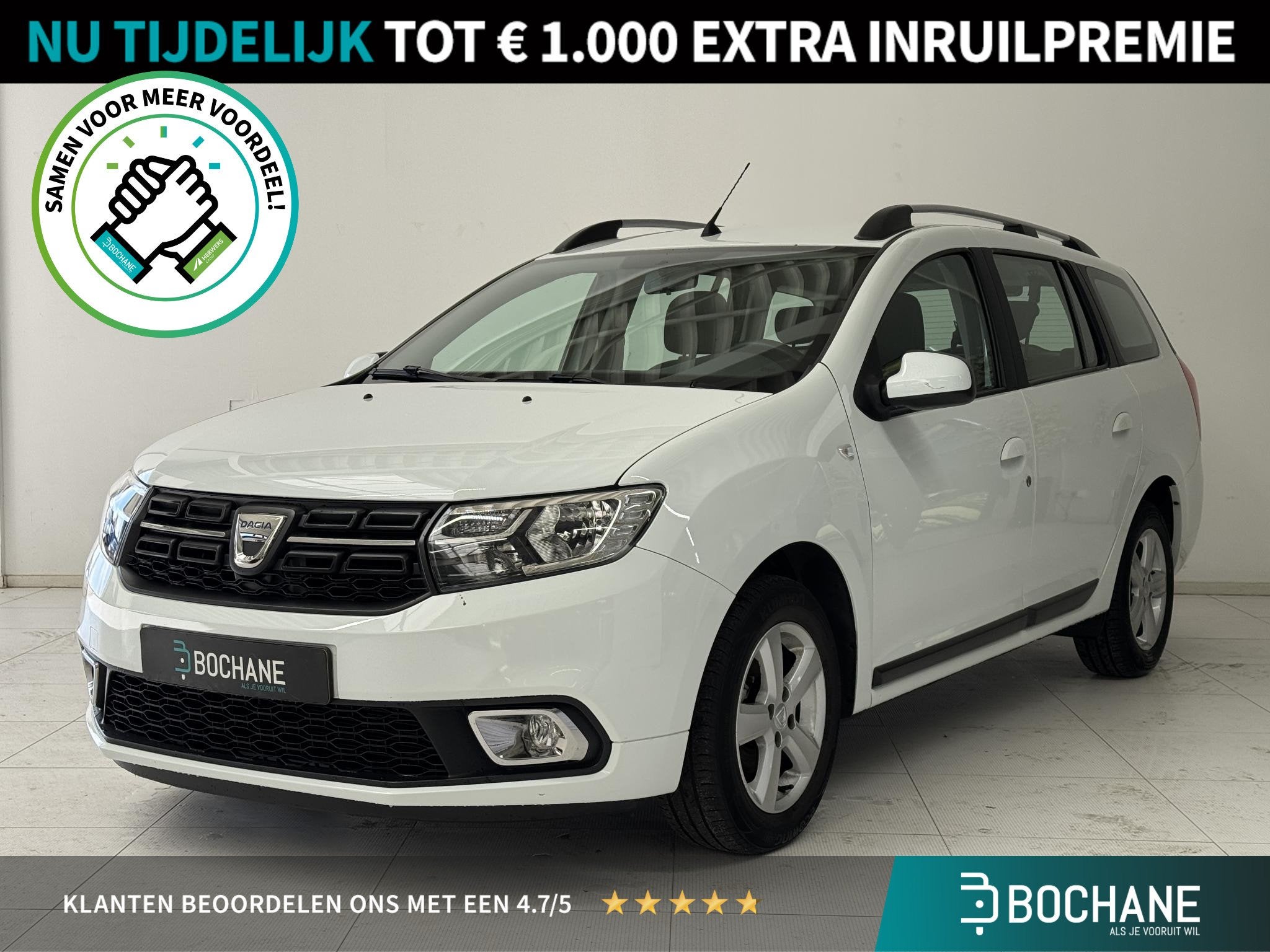 Dacia Logan MCV 0.9 TCe Laureate | Navigatie | Camera | Crui, 898 cc, Stof, Met garantie (alle), Origineel Nederlands