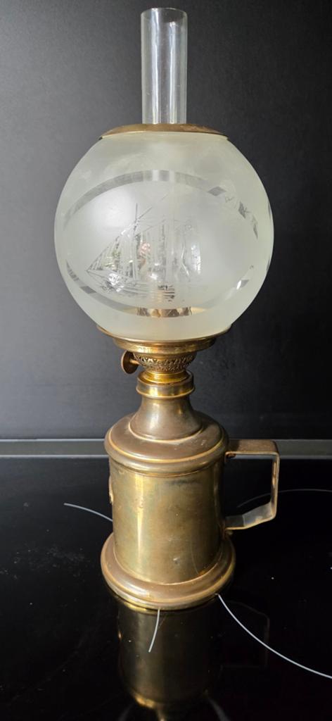 Antieke scheepslamp E.S. Sørensen Kopenhagen, Ophalen of Verzenden
