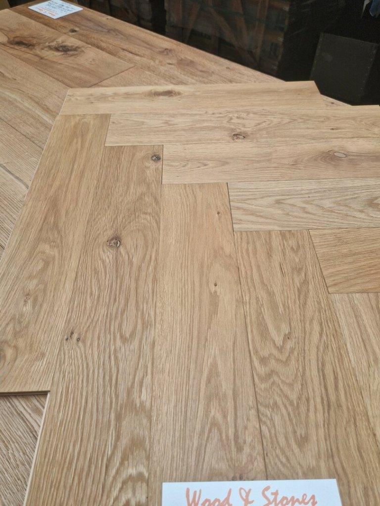PARKET HOUT; 120M2 EIKEN VISGRAAT GEOLIED!, Ophalen, Nieuw, 75 m² of meer, Parket