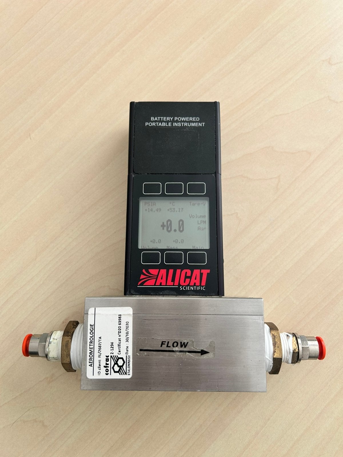 Alicat mass flowmeter MB-500SLPM-D/5M, Ophalen of Verzenden, Zo goed als nieuw