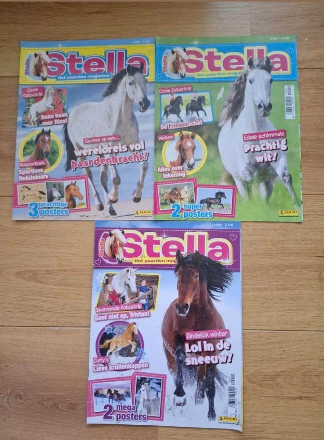 Stella tijdschriften met 6 paarden posters, Verzamelen, Ophalen of Verzenden, 1980 tot heden, Nederland, Tijdschrift