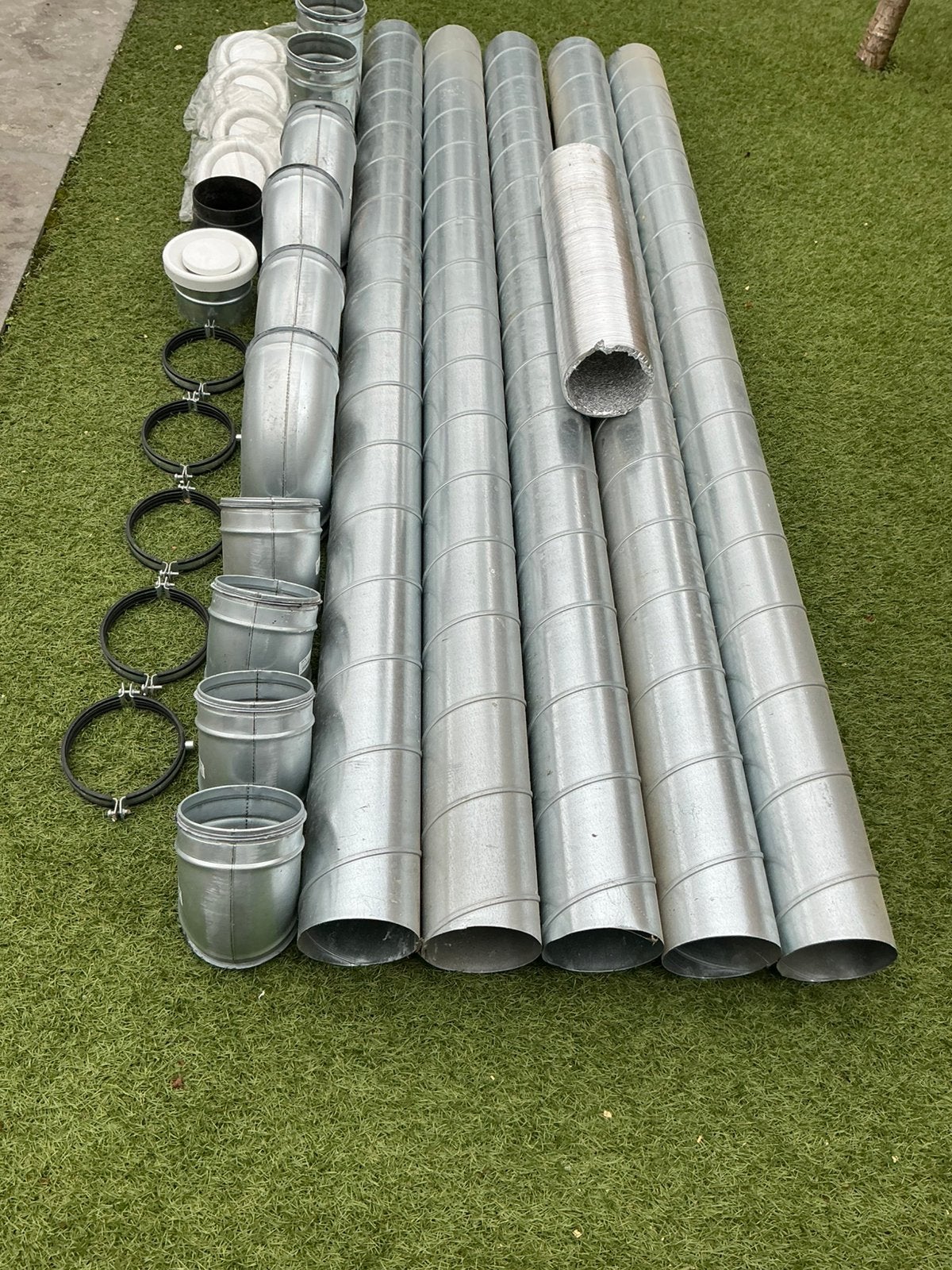 Onderdelen mechanische ventilatie, Ophalen, Bochten, Pvc, Zo goed als nieuw