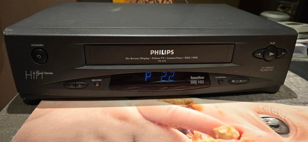Philips VR675 VHS HiFi Stereo Videorecorder, Audio, Tv en Foto, Videospelers, Gebruikt, Ophalen of Verzenden