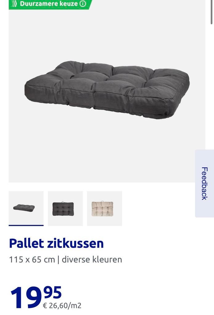 New Action Pallet zitkussen 3pcs 10eur each, Caravans en Kamperen, Ophalen, Nieuw