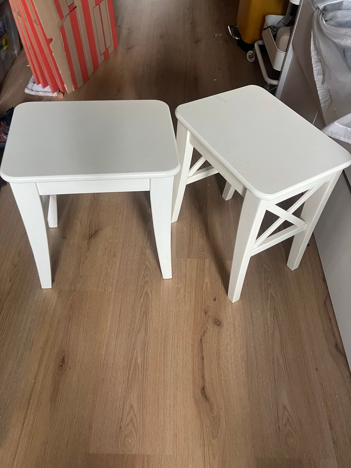 Set van 2 IKEA INGOLF krukken - Wit, Ophalen, Gebruikt, Hout