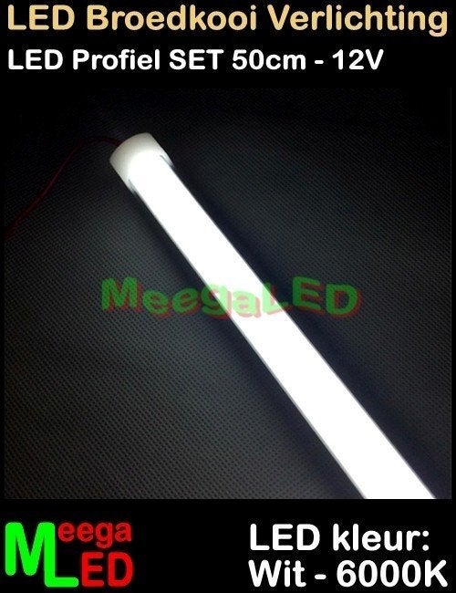 LED profiel strip NL502 SET 2x 50cm Broedkooi Kweekkooi, Dieren en Toebehoren, Ophalen of Verzenden, Nieuw, Aluminium, Broedkooi of Kweekkooi