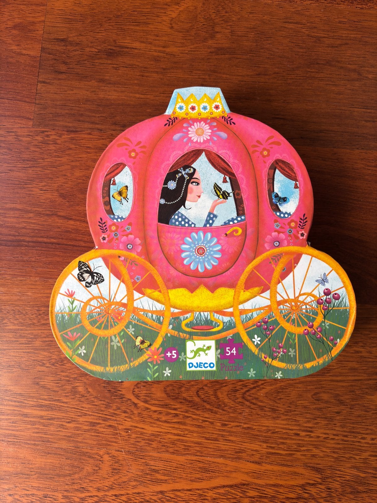Djeco Elise's Koets Puzzel 54 Stukjes, Ophalen, 10 tot 50 stukjes, Gebruikt, 4 tot 6 jaar
