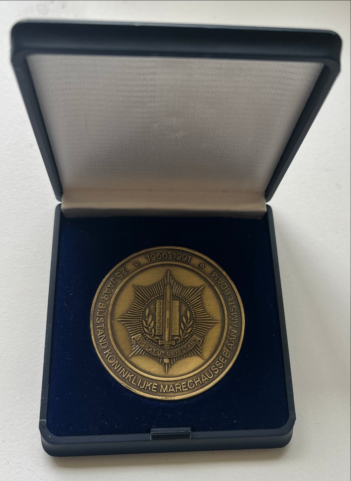 Herdenkingsmunt Koninklijke Marechaussee 1966-1991, Postzegels en Munten, Ophalen of Verzenden, Brons, Nederland