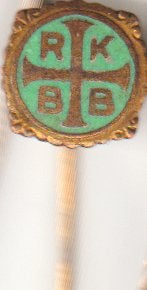 Rkbb speld emaille-goudkl. vintage, Verzenden, Zo goed als nieuw, Transport