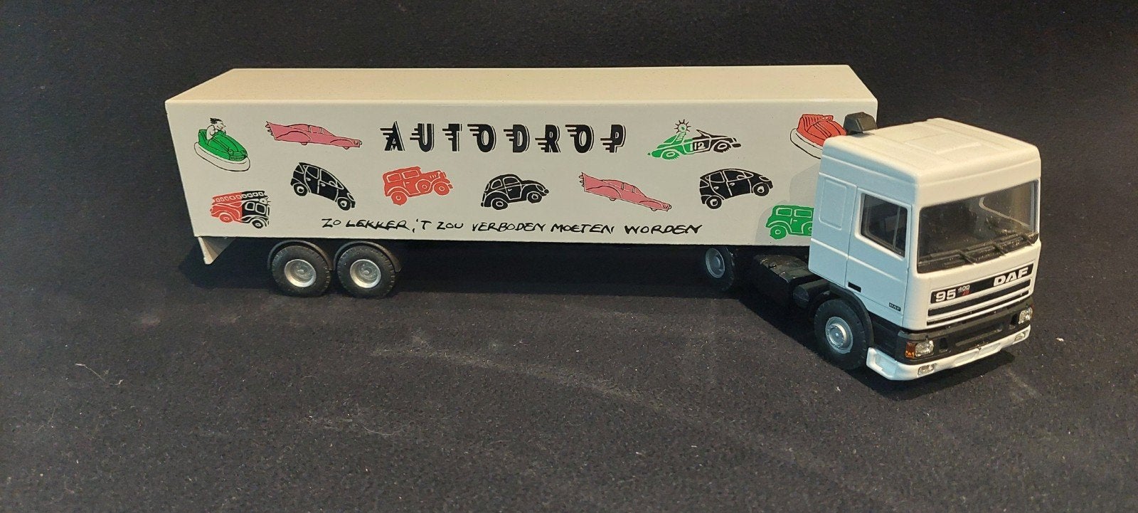 DAF 95 met Autodrop trailer schaal 1:50 (nieuw), Ophalen of Verzenden, Nieuw, Bus of Vrachtwagen, Overige merken