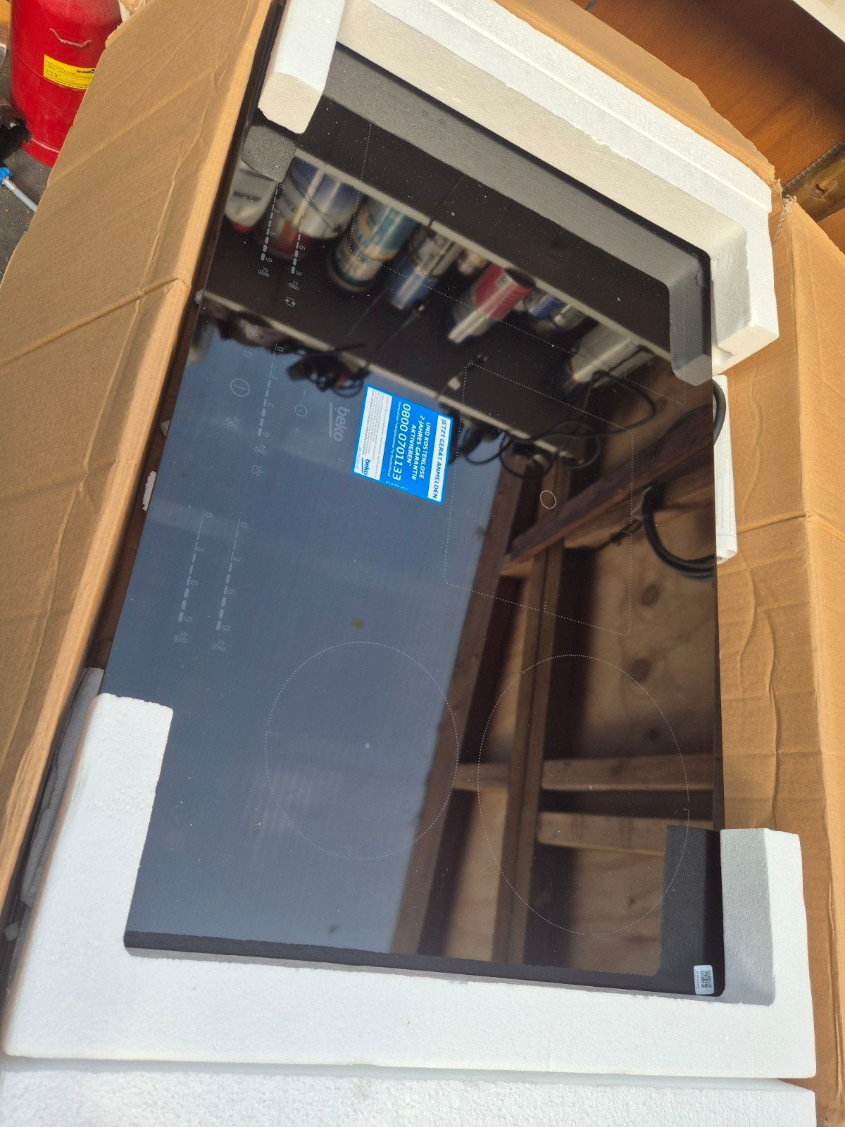 Beko 5 pits inductie kookplaat nieuw in doos, Raamkozijn, Nieuw, Hout, Ophalen