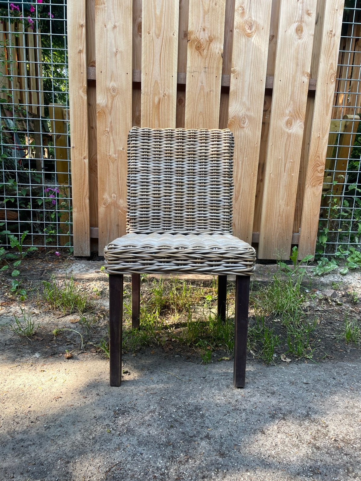 6 nette rieten stoelen voor binnen of buiten(binnen gestaan), Ophalen, Gebruikt, Overige kleuren, Riet of Rotan