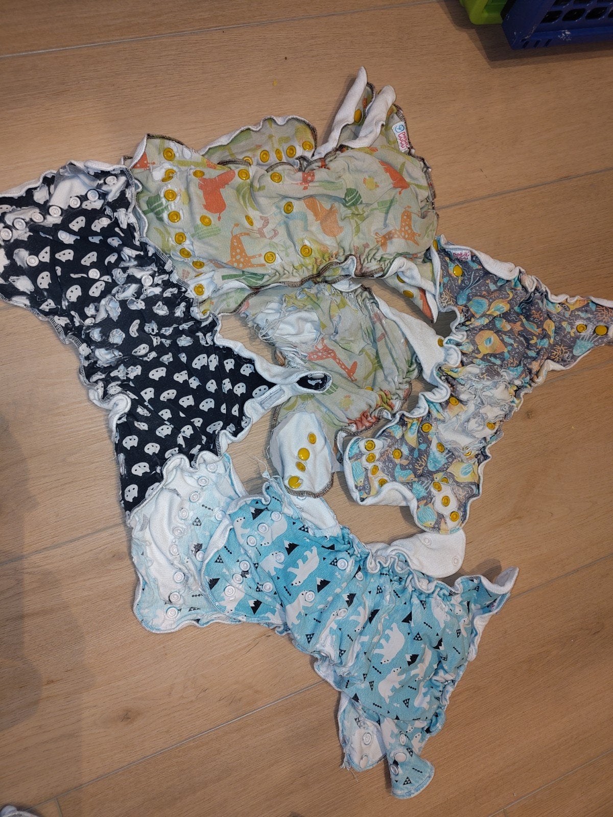 7x petit lulu voorgevormde luier one size, Ophalen of Verzenden, Gebruikt, Overige typen
