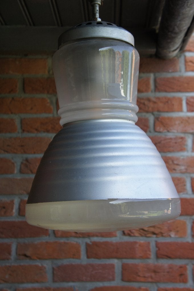 Zeiss Ikon Bauhaus jaren 30 hanglamp ., Gebruikt, E27 (groot), Ophalen of Verzenden, Vintage bauhaus