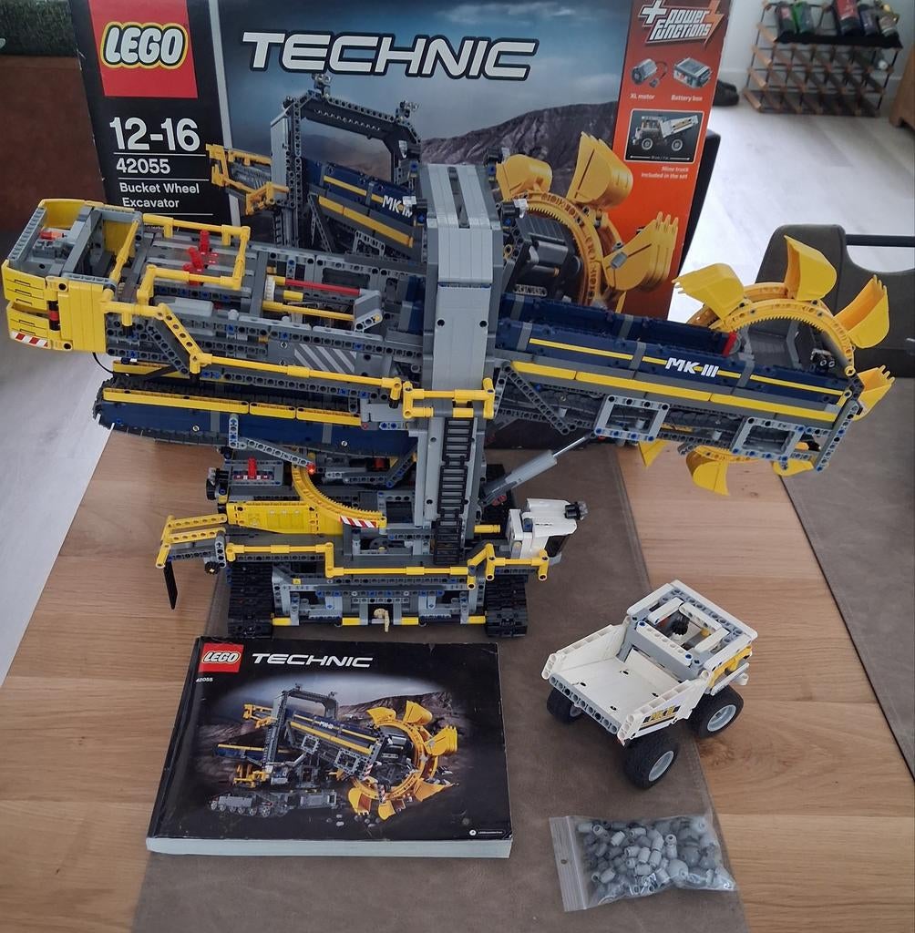 Lego Technic 42055 Emmerwiel Graafmachine - Complete Set, Compleet, Gebruikt, Lego, Ophalen of Verzenden