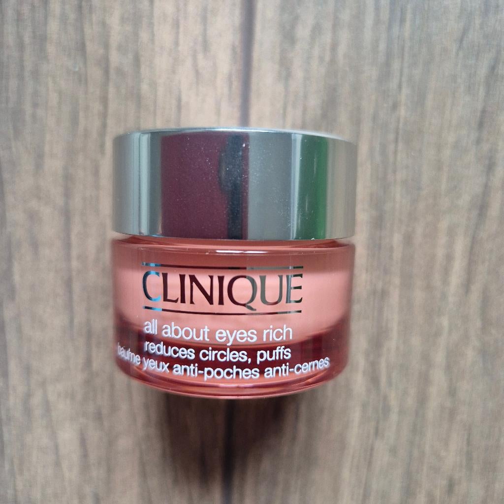 Clinique All About Eyes Rich 15 ml (nieuw), Sieraden, Tassen en Uiterlijk, Uiterlijk | Gezichtsverzorging, Nieuw, Verzorging, Ogen