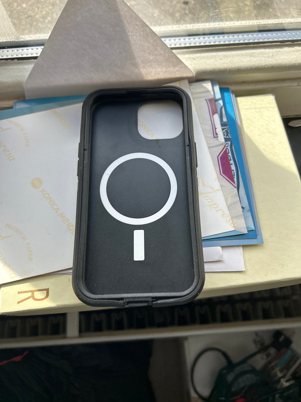 Zwarte otterbox iPhone hoesje met MagSafe, Zwart, MagSafe, Verzenden, Overige merken