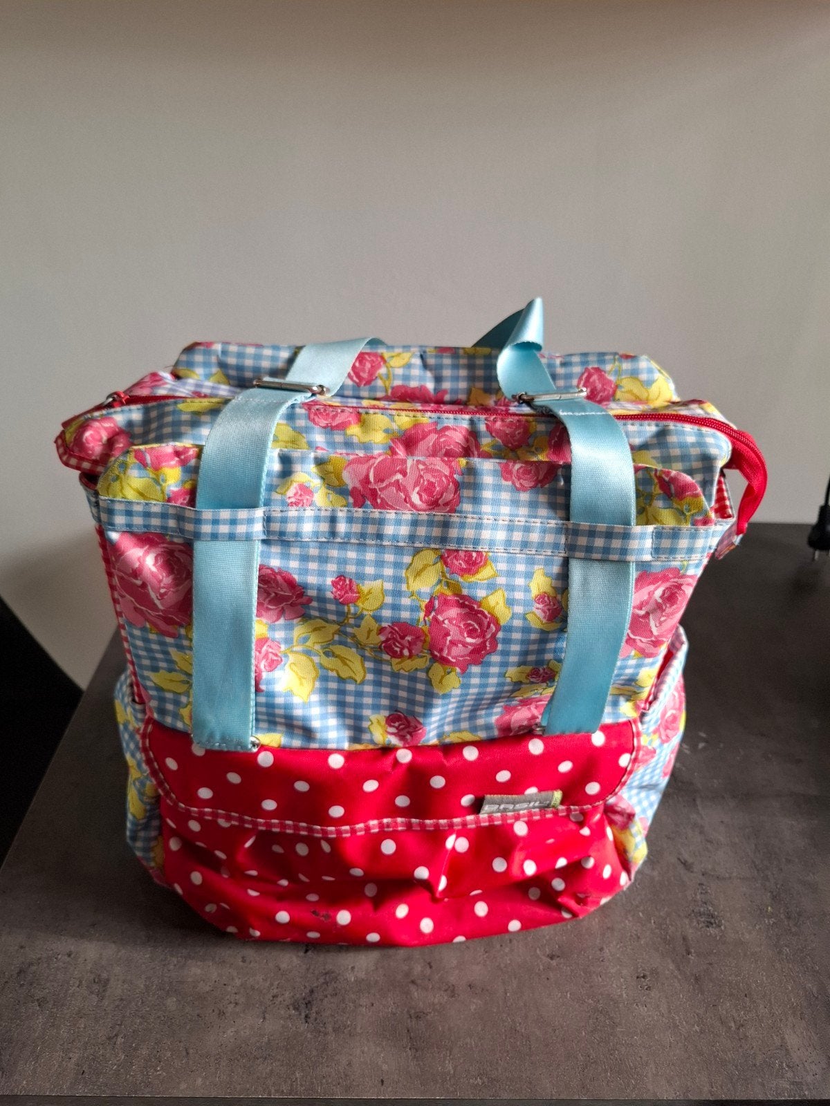 Basil fietstas met bloemen en stippen - Zo goed als nieuw, Ophalen of Verzenden, Zo goed als nieuw, Basil