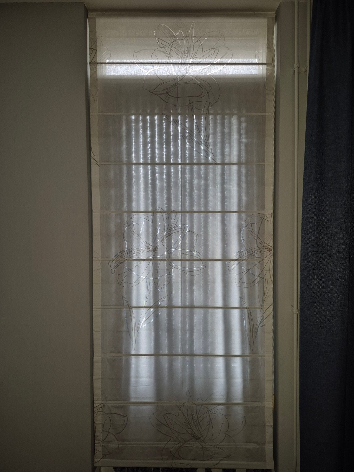 Vouwgordijn met klittenband, 95x238 cm, Ophalen, Overige materialen, Gebruikt, Lichtdoorlatend