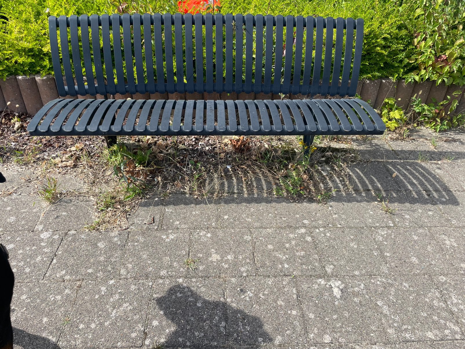 Robuuste metalen tuinbank, Ophalen of Verzenden, Gebruikt, Metaal