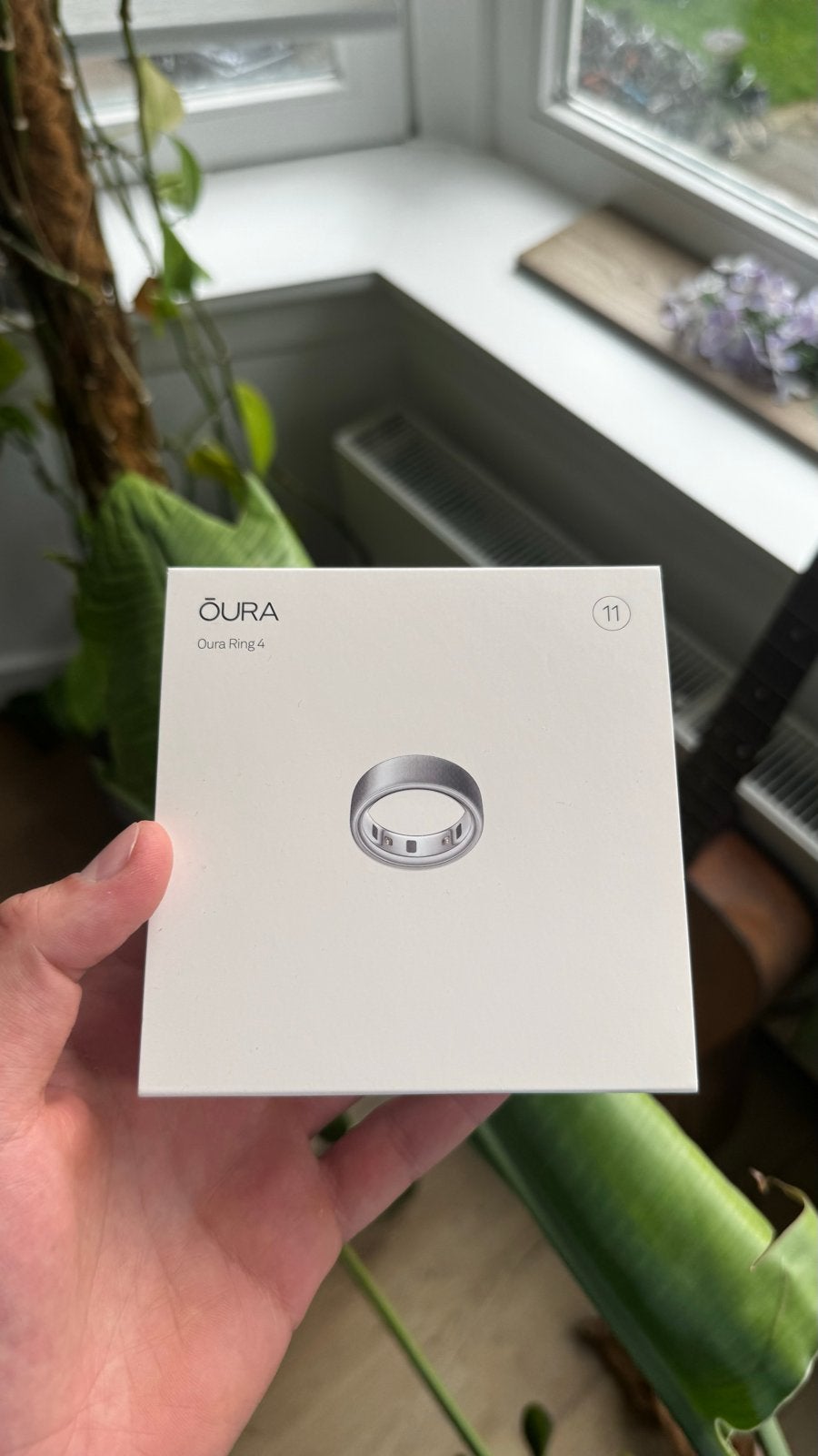 Oura Ring 4 - Brushed Silver - Maat 11, Overige materialen, 20 of groter, Nieuw, Ophalen of Verzenden