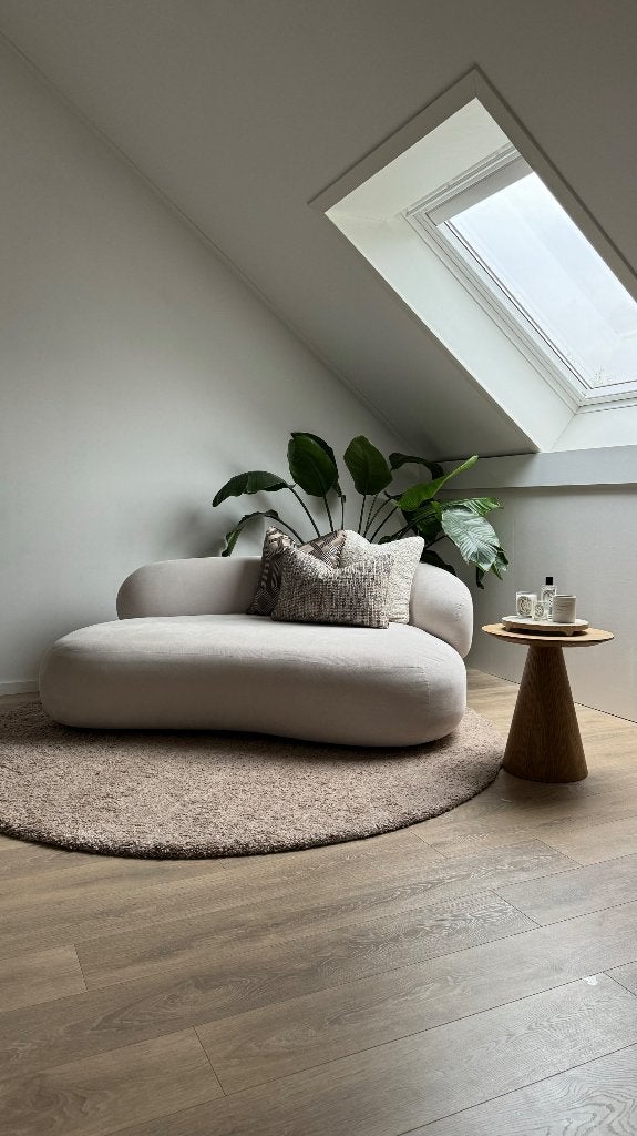 Bijzettafel cone - Kwantum, Minder dan 55 cm, Rond, Zo goed als nieuw, Hout