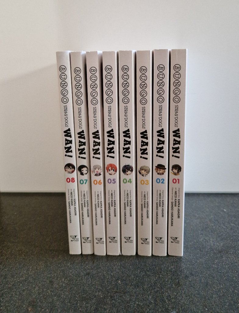 Bungo Stray Dogs Wan manga 1-8, Ophalen of Verzenden, Zo goed als nieuw, Japan (Manga), Meerdere comics