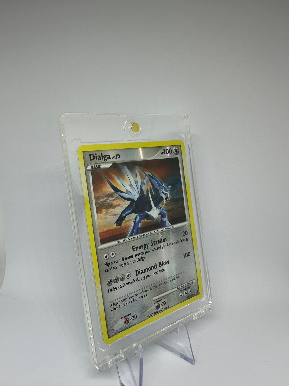 Dialga Lv. 73 - 23/127 - Rare Reverse Holo Platinum Base Set, Ophalen of Verzenden, Zo goed als nieuw