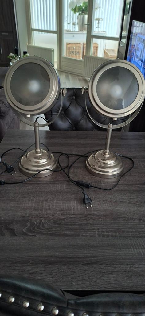 Te koop 2 mooie Riviera maison Classic car table lampen, Ophalen of Verzenden, Metaal