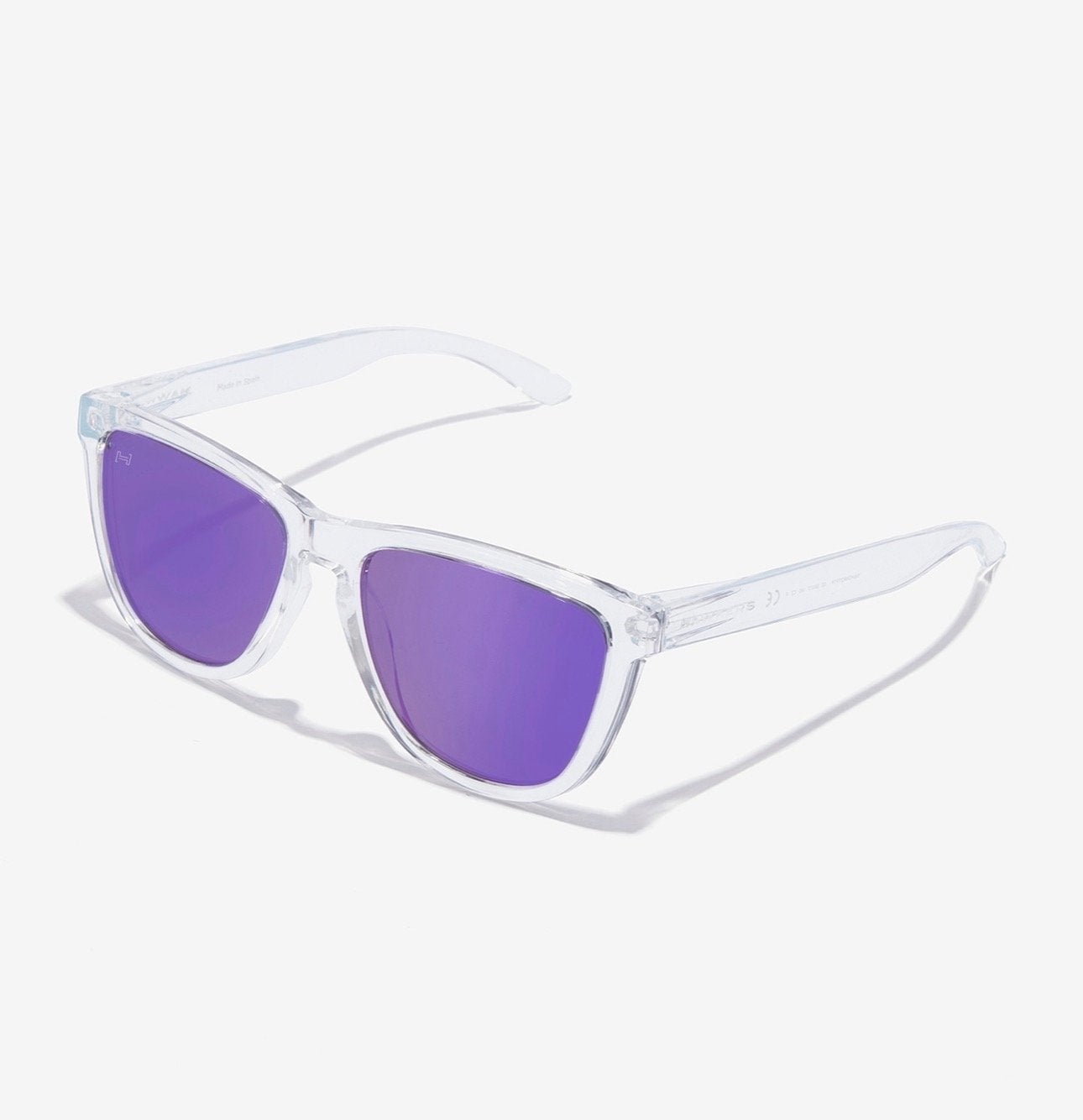 Hawkers zonnebril transparant met paarse spiegelglazen, Sieraden, Tassen en Uiterlijk, Overige merken, Zonnebril, Paars, Nieuw
