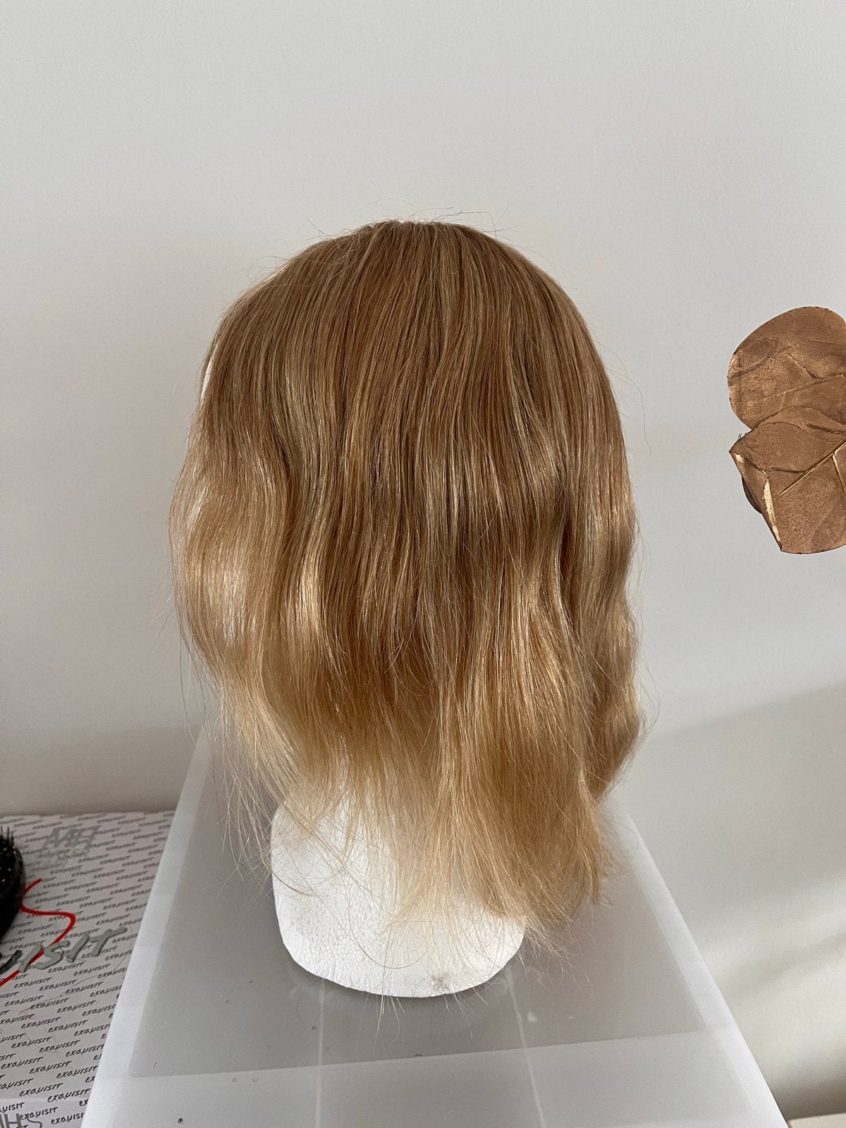 V-part U-part pruik 100% echt haar caramel blond rossig, Ophalen of Verzenden, Nieuw, Pruik of Haarverlenging