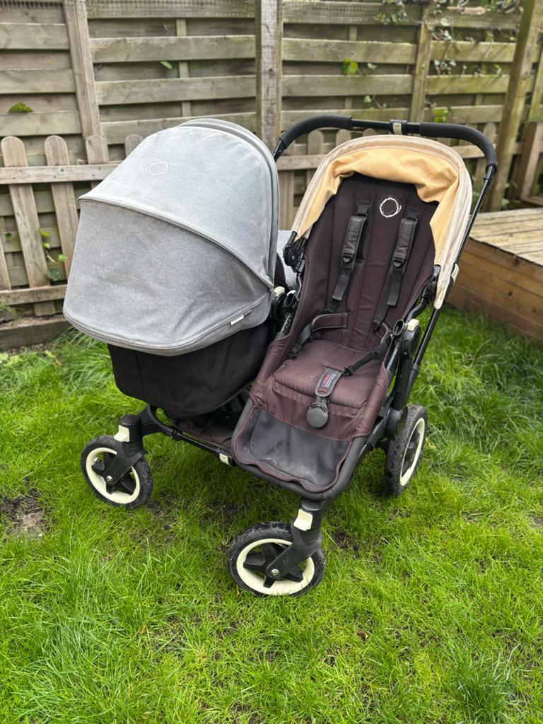 Bugaboo Donkey 2 Duowagen met accessoires, Gebruikt, Ophalen, Kinderwagen, Duowagen